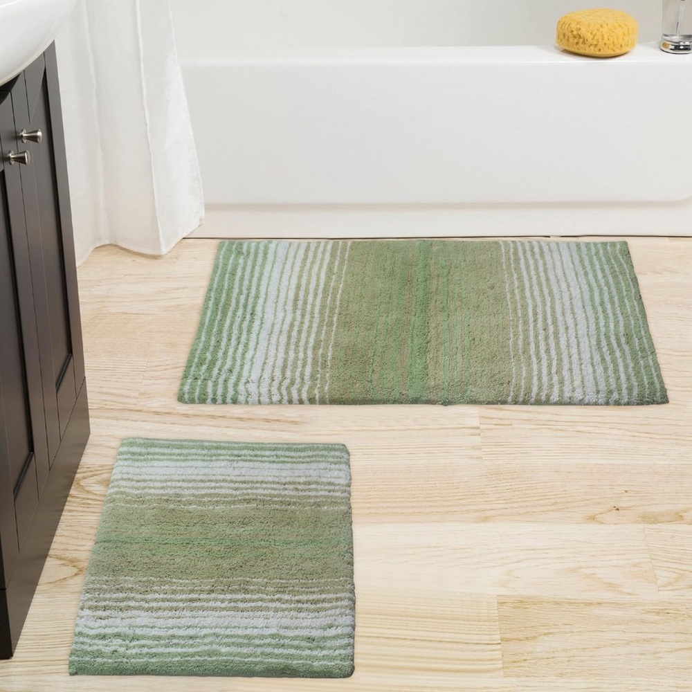 Home Weavers 100% Cotton Gradiation Collection Bathroom Décor | Washable Rug | B